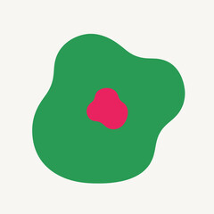 Abstract Green and Pink Blob Illustration