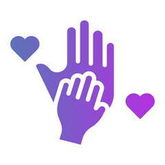 holding hands Gradient icon