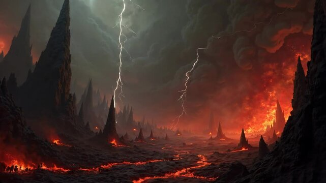 Sodom and Gomorrah and fire raining from heaven