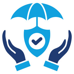 Insurance Flat Blue Icon