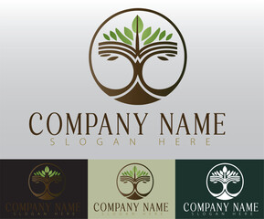A circular tree logo concept representing vitality, wellness, and resilience.