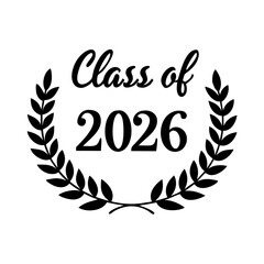 Black vector badge silhouette with laurel wreath and clasp design element