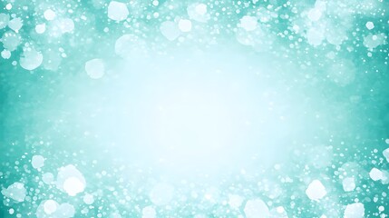 Abstract Teal Watercolor Background with Glowing Spots