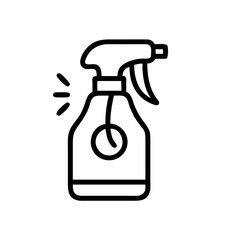 Obraz premium Line art spray bottle for cleaning with trigger mechanism 