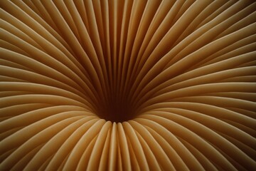 Extreme Macro of Mushroom Gills Forming an Abstract Radial Pattern