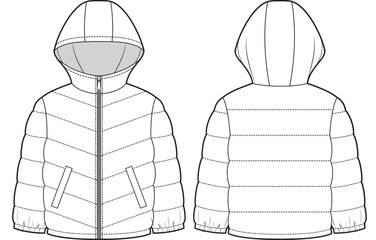 Kids puffer hooded down coat