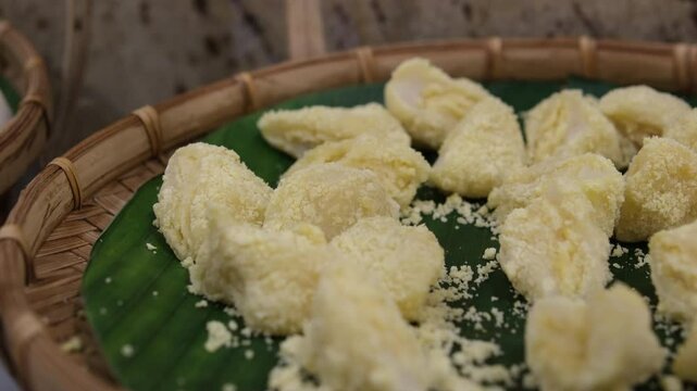 Mouth watering chipa bread rolls baking in the oven, capturing homemade south american cuisine. Fresh dough and artisanal techniques create delicious comfort food footage. High quality 4k footage