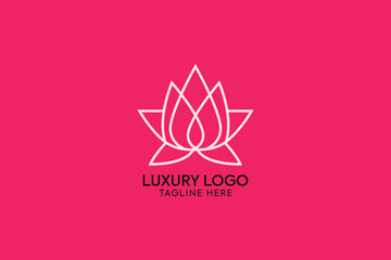 iconic minimal lineart flower logo, water lilly lineart logo for fashion, beauty, spa, parlor, flower logo, valentine wishing card flower, lotus lineart iconic logo