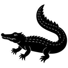 vector image of a crocodile