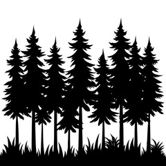 Obraz premium silhouettes of trees