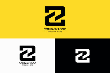 letter ZS building chaing power logo, letter z chain power inimal awesome trendy professional logo design template on black background For your business 