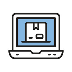 Online delivery icon designed in filled line style, ready for premium use