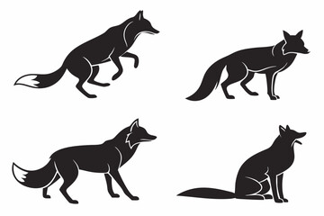 horse silhouettes vector
