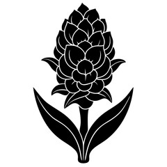 black and white flower