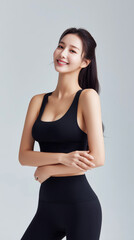 요가하는 여성과 건강한 생활