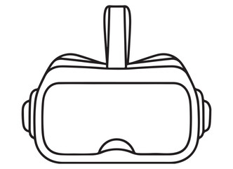 Virtual Reality Headset Vector Illustration VR Gaming Technology Design