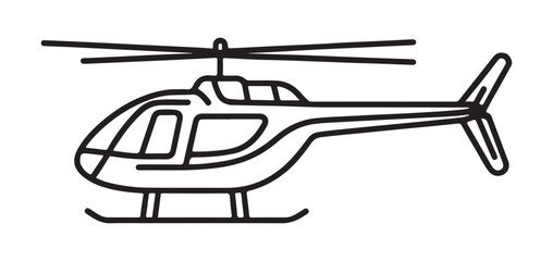 Modern Helicopter Illustration Ideal for Transportation and Rescue Designs
