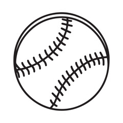 Classic Baseball Illustration Sporting Equipment Game Ball Design