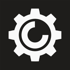 Efficient Workflow Optimization Gear Icon Representing Process Improvement and Productivity Enhancement
