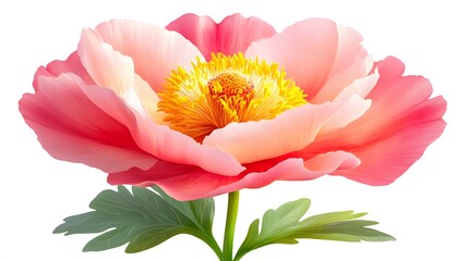 Stunning Pink Peony Flower Blossom Closeup