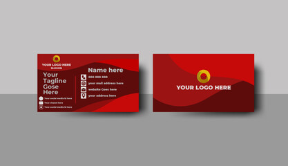 Corporate business card with mockup 