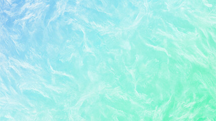 Abstract and textured icy blue to mint green gradient background