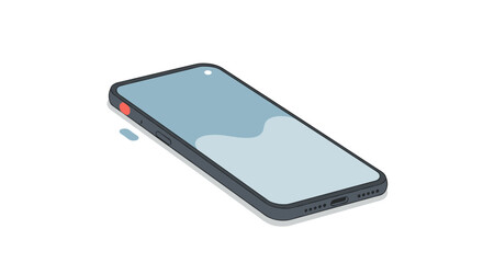 Fototapeta premium Smartphone illustration with a sleek design on a white background 