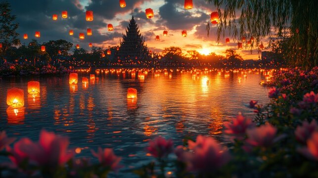 Sunset lantern festival