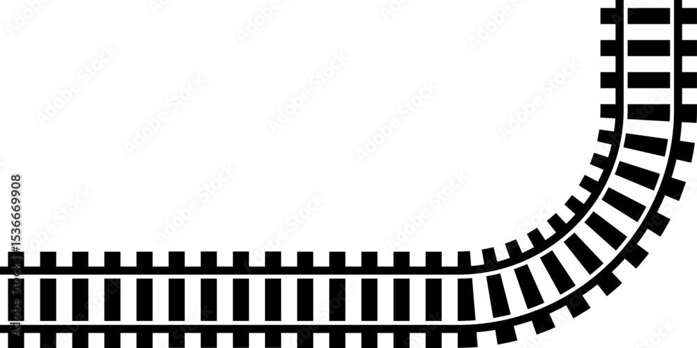 Poster railway train track vector route. rail line, subway map, and railroad elements for game ui and graph