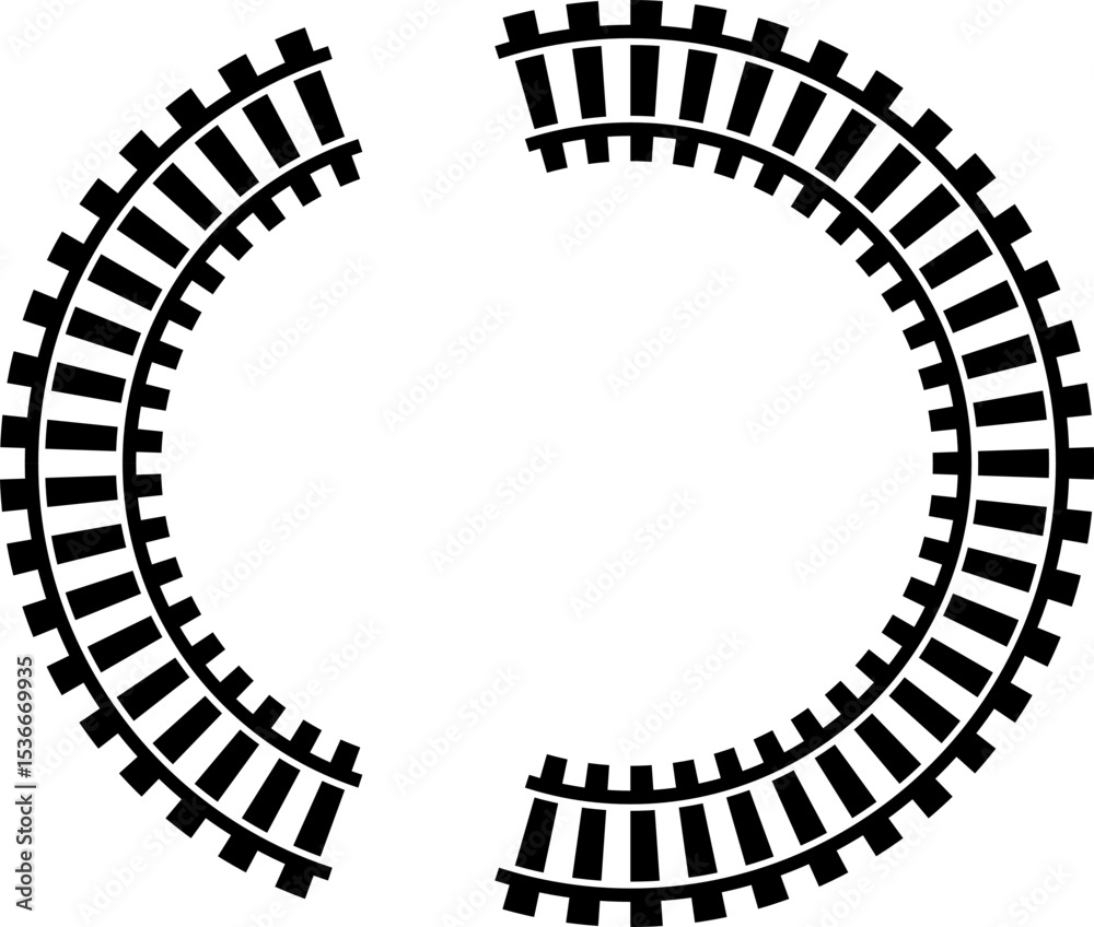 Poster railway train track vector route. rail line, subway map, and railroad elements for game ui and graph