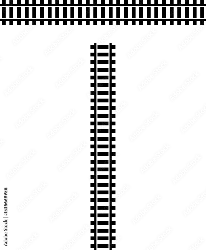 Poster railway train track vector route. rail line, subway map, and railroad elements for game ui and graph