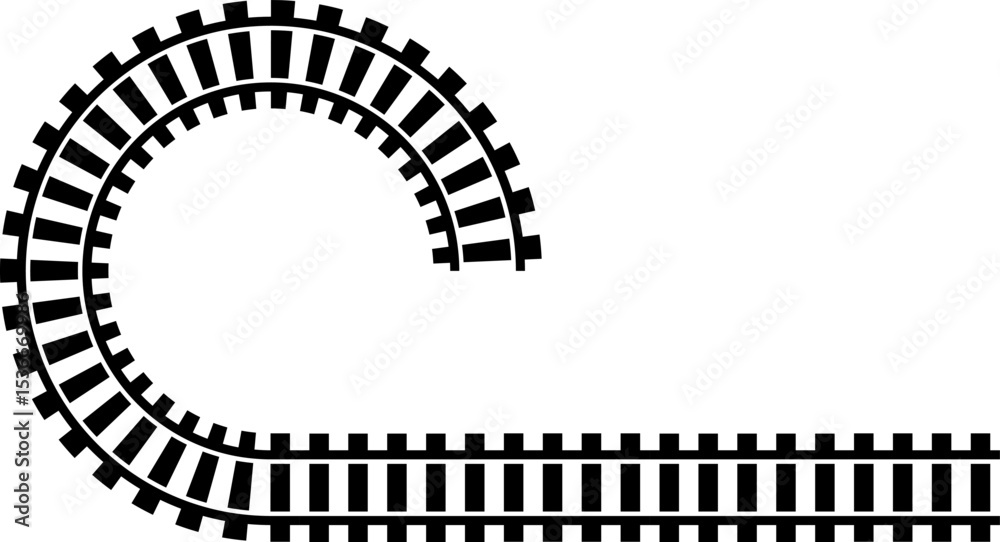 Poster railway train track vector route. rail line, subway map, and railroad elements for game ui and graph