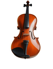 Fototapeta premium Modern Glossy Acoustic Violin – Cut Out PNG on White Background