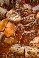 Amber mosaic, wall decoration, for backgrounds or textures