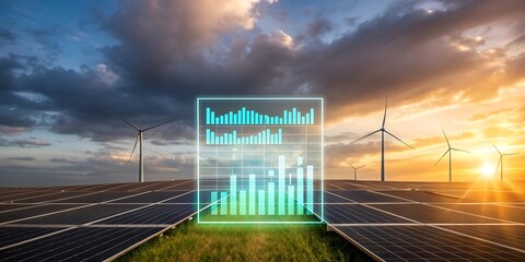 Renewable energy investment and sustainable development concept