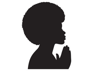 WOMAN PRAYING SILHOUETTE