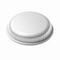 Close-up of a clear, domed plastic wrap, ideal for food preservation.