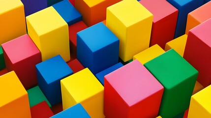 Obraz premium Colorful 3D Cubes Abstract Background Texture