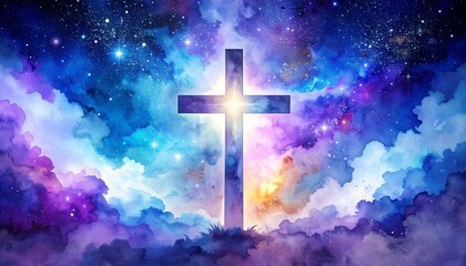 Fototapeta premium cross on the sky