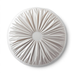 Round White Disposable Wrap  Isolated on a White Background