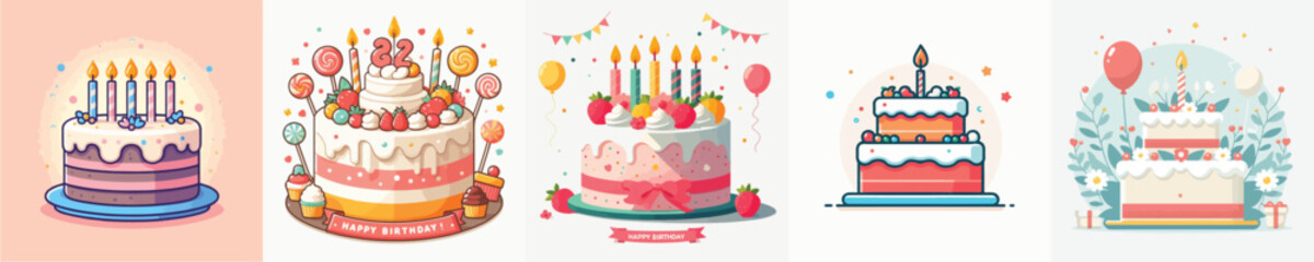 vector of a birthday cake