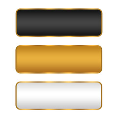 luxury set template gold shape text box blank silver gold element, golden box element design template transparent png