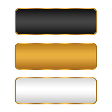 luxury set template gold shape text box blank silver gold element, golden box element design template transparent png