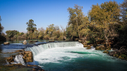 Flow Manavgat Waterfall in Turkey