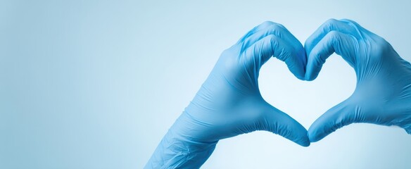Obraz premium The Hands Creating a Heart Shape Symbolizing Care and Connection in Healthcare