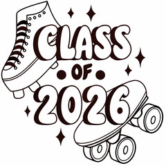 Class of 2026 graduation skate shoes design