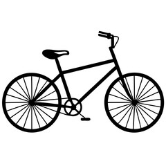 Obraz premium Silhouette of a Green Bicycle on White Background – Minimal Cycling Icon, Eco-Friendly Transport Symbol, Modern Bike Illustration, Abstract Shape, Urban Commuting Concept, Isolated Design Element 