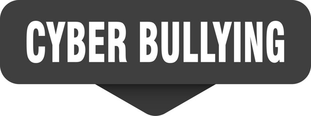cyber bullying sticker. cyber bullying sign on transparent background