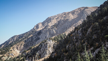 The view of the Taurus Mountains in Turkey