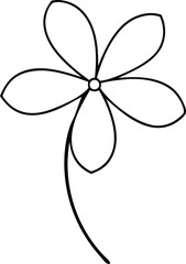 a four petal flower vector illustration